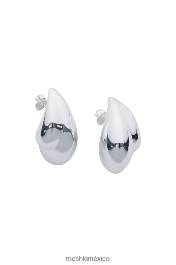 Meshki pendientes zadie con doble lágrima plata accesorios H48F8H1670