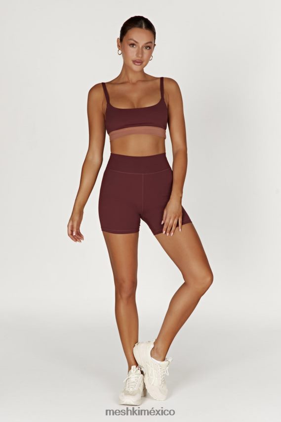 Meshki Bralette deportivo de dos tonos Nickie caoba/bronceado ropa H48F8H1064