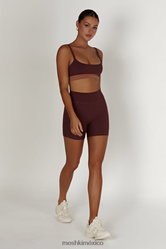 Meshki Bralette deportivo de dos tonos Nickie caoba/bronceado ropa H48F8H1064