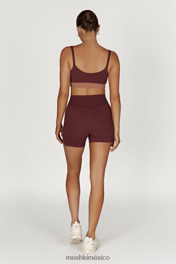 Meshki Bralette deportivo de dos tonos Nickie caoba/bronceado ropa H48F8H1064