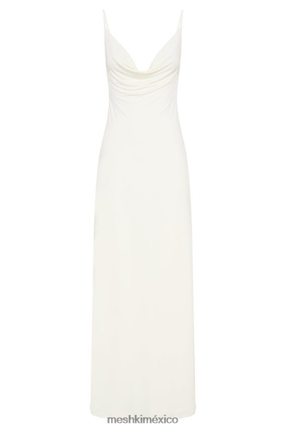 Meshki vestido largo Darcy con escote vuelto y espalda escotada hueso ropa H48F8H576