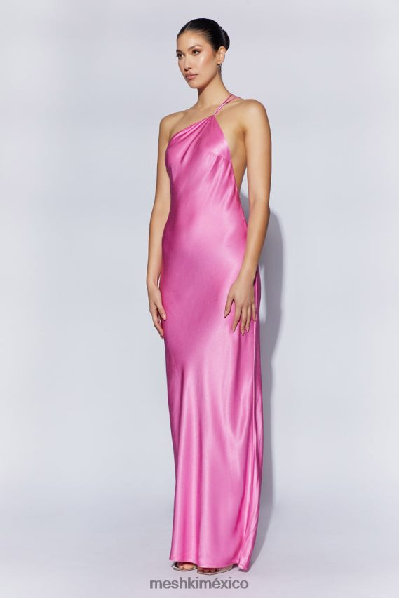 Meshki vestido largo alena con un hombro descubierto rosa ropa H48F8H462