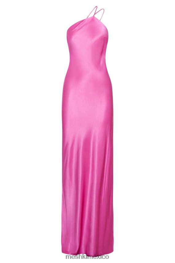 Meshki vestido largo alena con un hombro descubierto rosa ropa H48F8H462