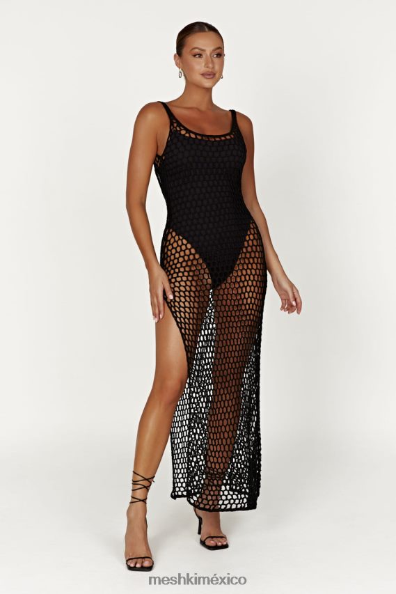 Meshki vestido largo bodhi de crochet negro ropa H48F8H541