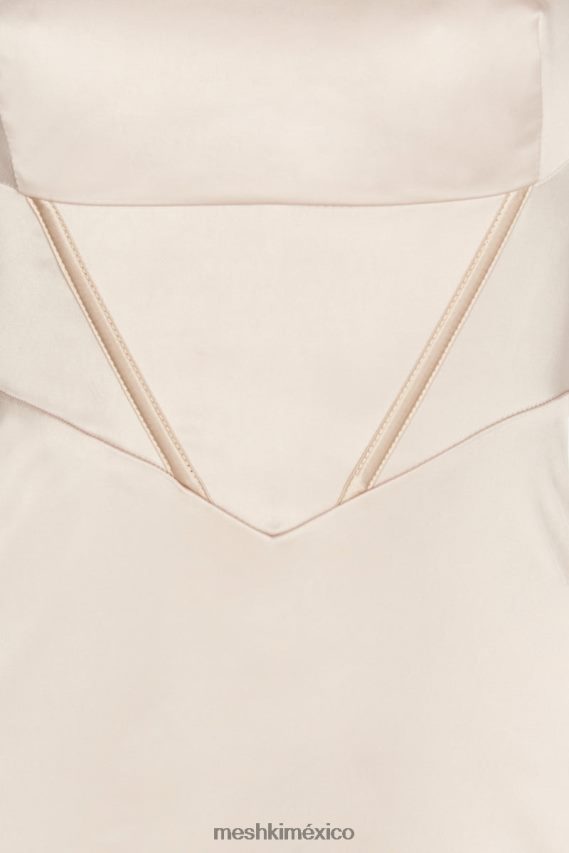 Meshki vestido largo con corsé desirie champán ropa H48F8H471