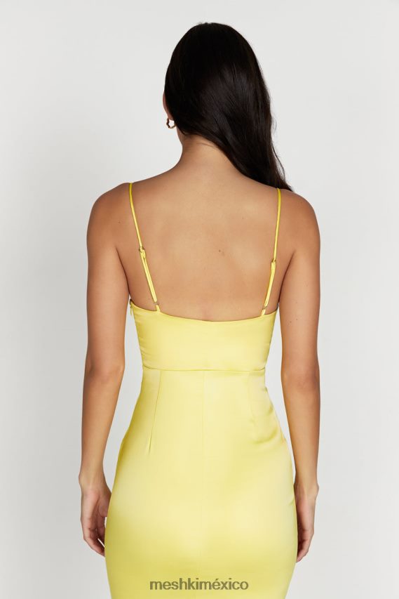 Meshki vestido largo con corsé desirie limón ropa H48F8H484