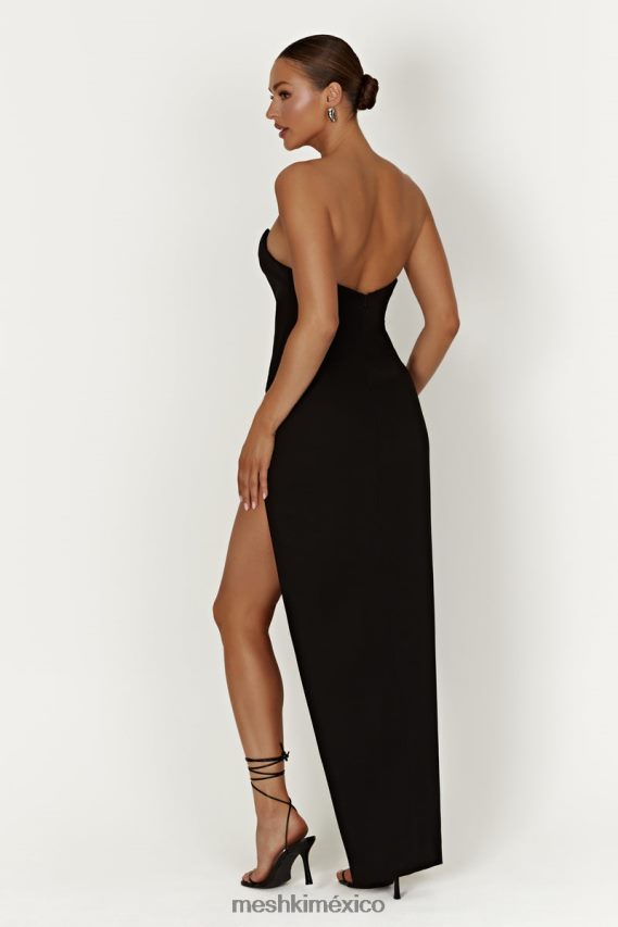 Meshki vestido largo con corsé en punta Natasha negro ropa H48F8H269