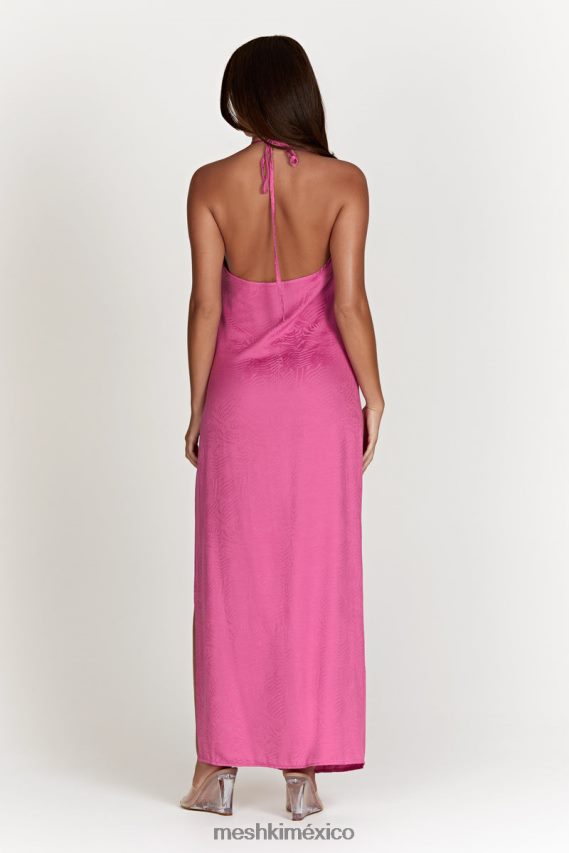 Meshki vestido largo con escote pronunciado aaliyah Rosa Rosa ropa H48F8H598