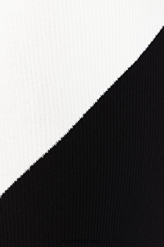 Meshki vestido largo de punto Bristol en dos tonos negro ropa H48F8H493