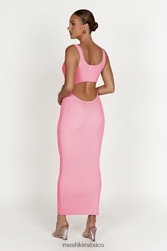 Meshki vestido largo de punto sin espalda Hadley rosa caramelo ropa H48F8H496