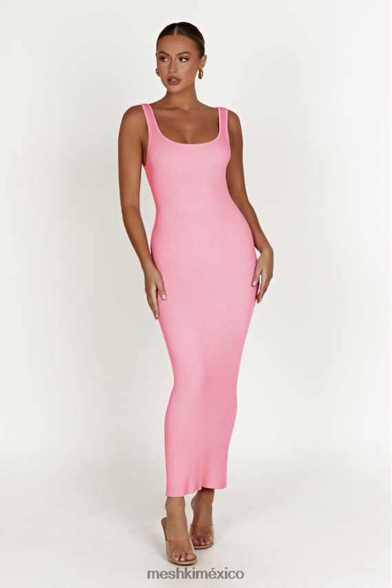 Meshki vestido largo de punto sin espalda Hadley rosa caramelo ropa H48F8H496