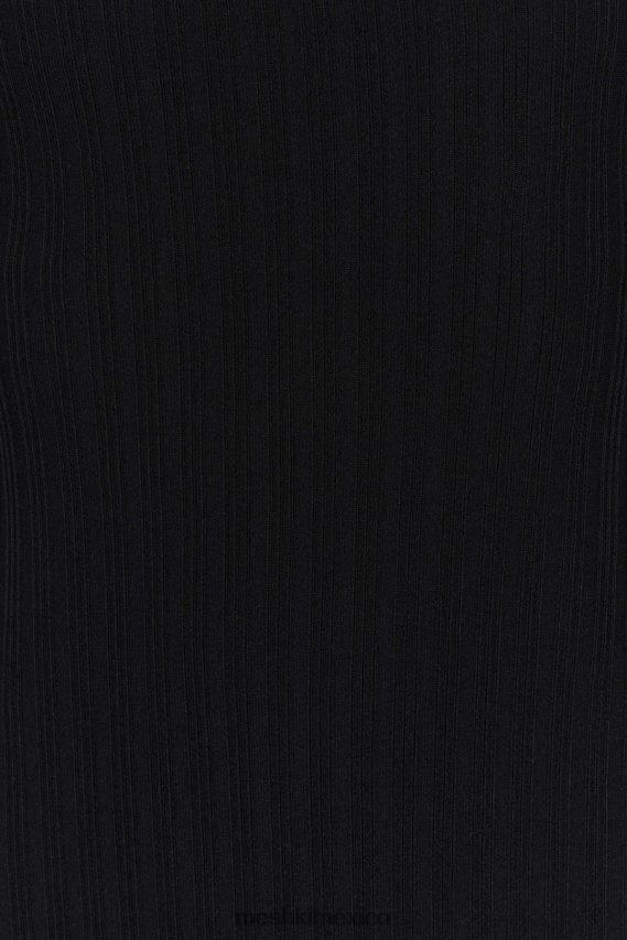 Meshki vestido largo de punto sin tirantes imani negro ropa H48F8H645