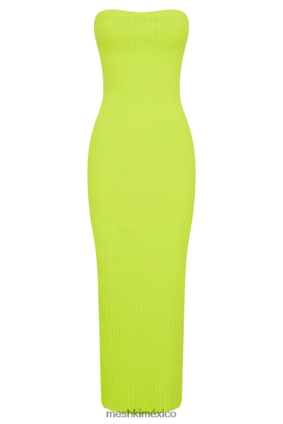 Meshki vestido largo de punto sin tirantes imani verde fresco ropa H48F8H660