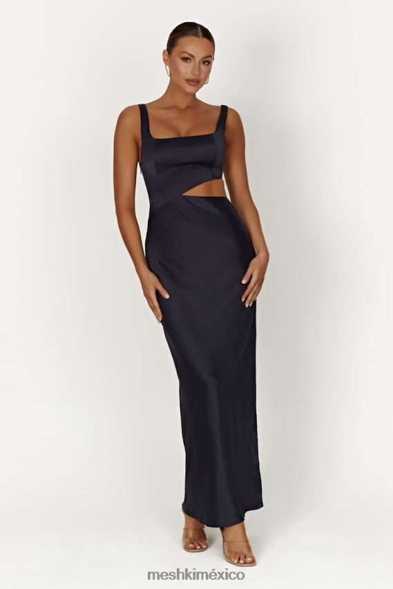 Meshki vestido largo gianna azul marino de medianoche ropa H48F8H413