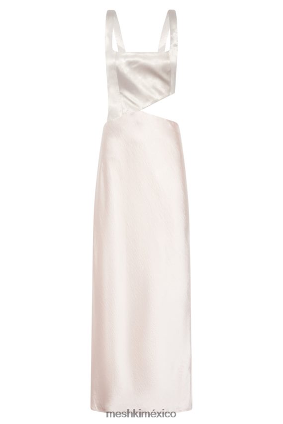 Meshki vestido largo gianna con aberturas en dos tonos rubor rosa ropa H48F8H466