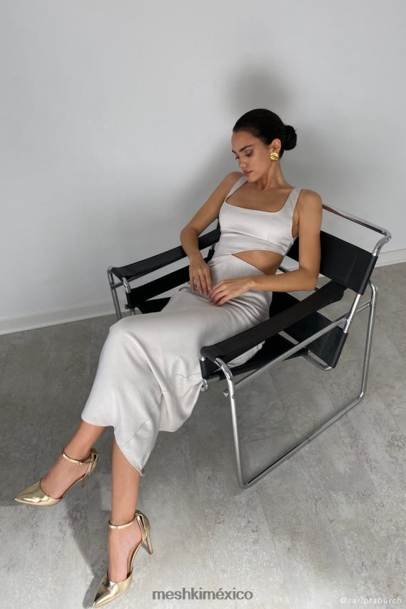 Meshki vestido largo gianna plata ropa H48F8H424