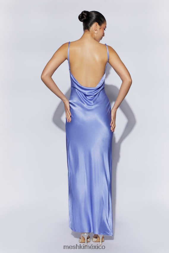 Meshki vestido largo jade con cuello vuelto y espalda descubierta lavanda ropa H48F8H545