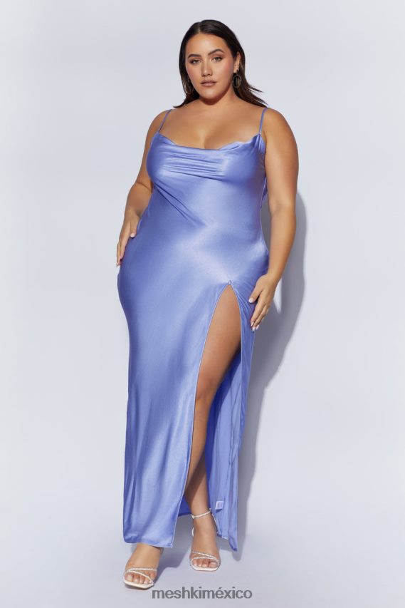 Meshki vestido largo jade con cuello vuelto y espalda descubierta lavanda ropa H48F8H545