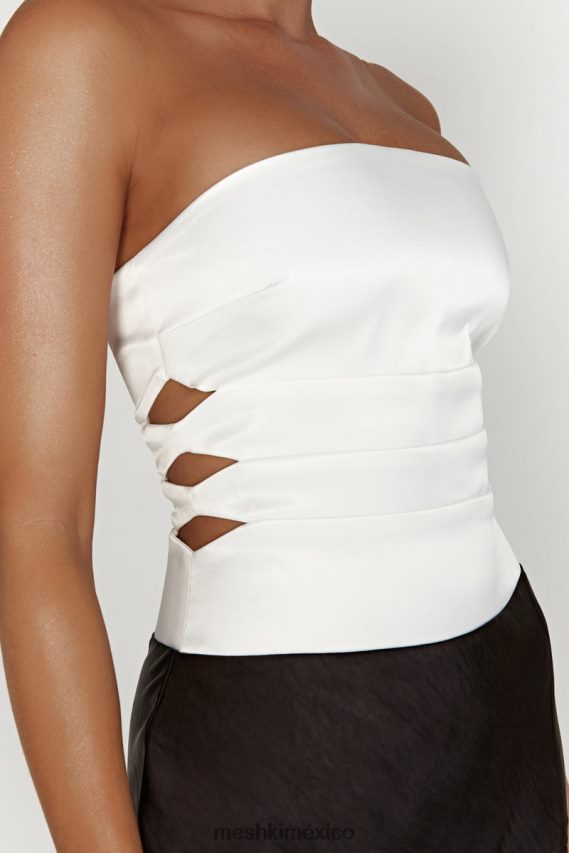 Meshki vestido largo sin tirantes Brooklyn de dos tonos negro ropa H48F8H458