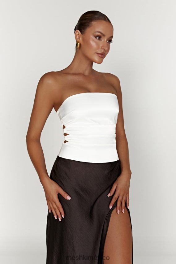 Meshki vestido largo sin tirantes Brooklyn de dos tonos negro ropa H48F8H458