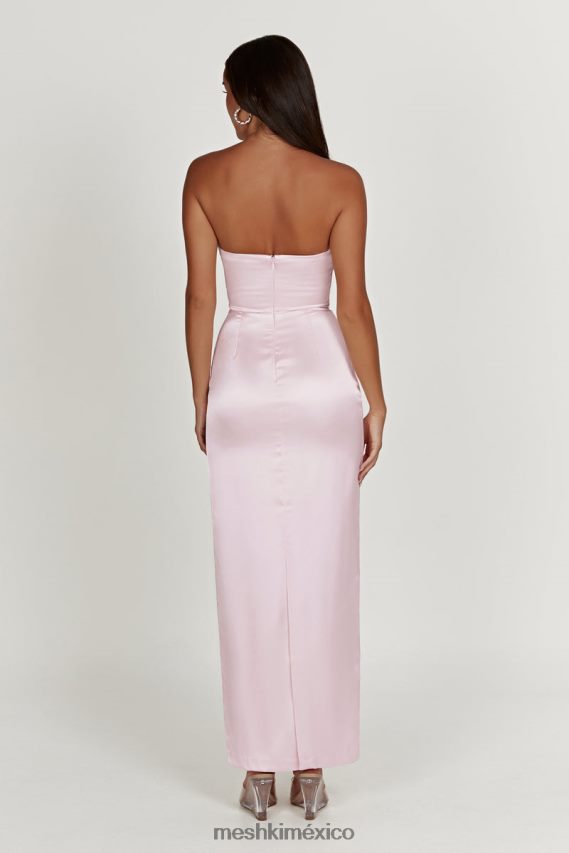 Meshki vestido largo sin tirantes alanis rosa de cristal ropa H48F8H318