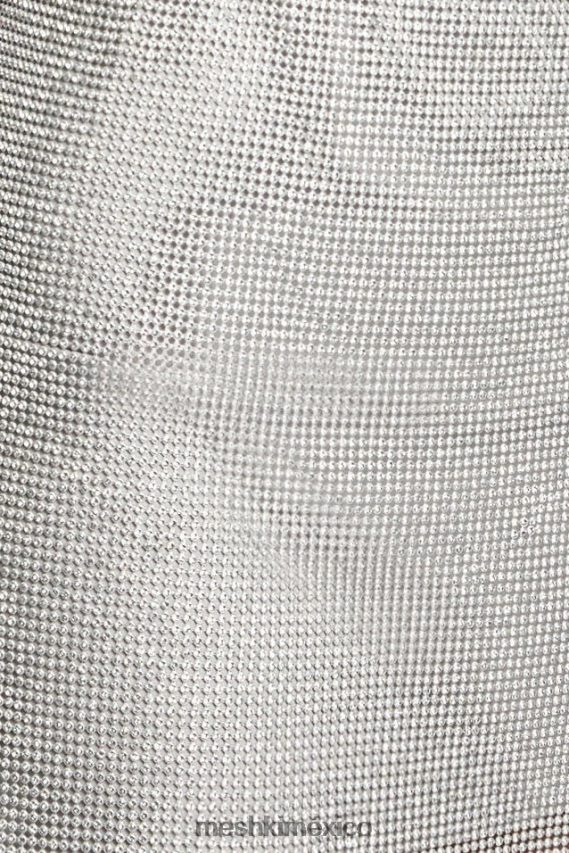 Meshki meilani minivestido de malla con strass y espalda escotada plata ropa H48F8H185