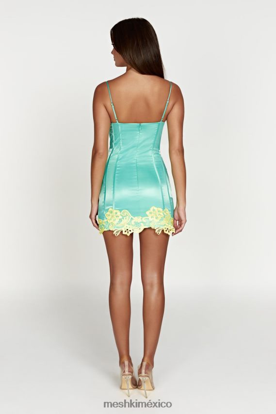 Meshki minivestido tatiana corsé con encaje menta ropa H48F8H383