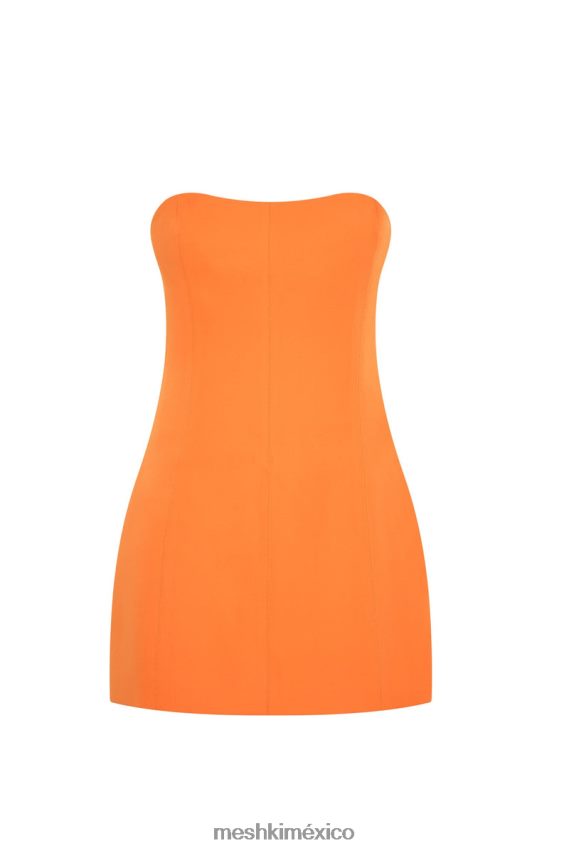 Meshki vestido corto Maci de crepé Mandarina ropa H48F8H223