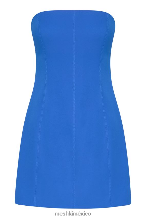 Meshki vestido corto Maci de crepé azul cobalto ropa H48F8H174