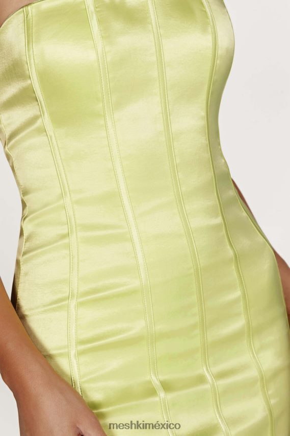 Meshki vestido corto amaya con cordones y corsé limón ropa H48F8H596