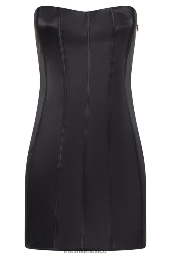 Meshki vestido corto amaya con cordones y corsé negro ropa H48F8H604