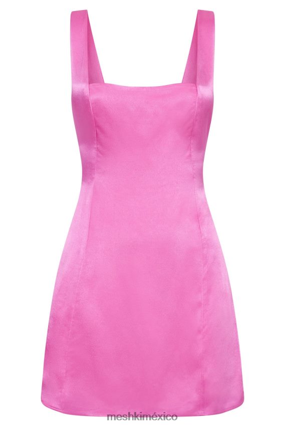 Meshki vestido corto carina con lazo en la espalda rosa ropa H48F8H448