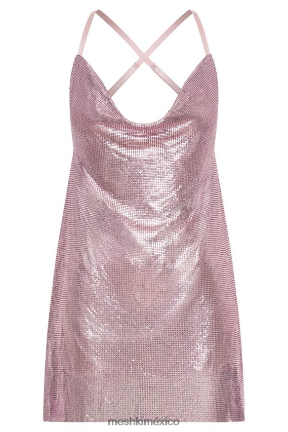Meshki vestido corto con capucha glomesh dove rubor rosa ropa H48F8H710