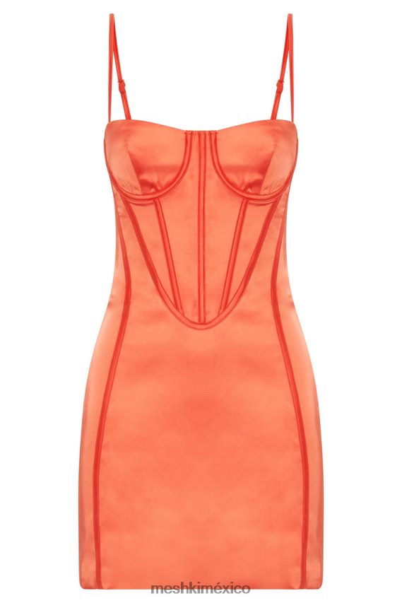Meshki vestido corto con corsé bridget coral ropa H48F8H573