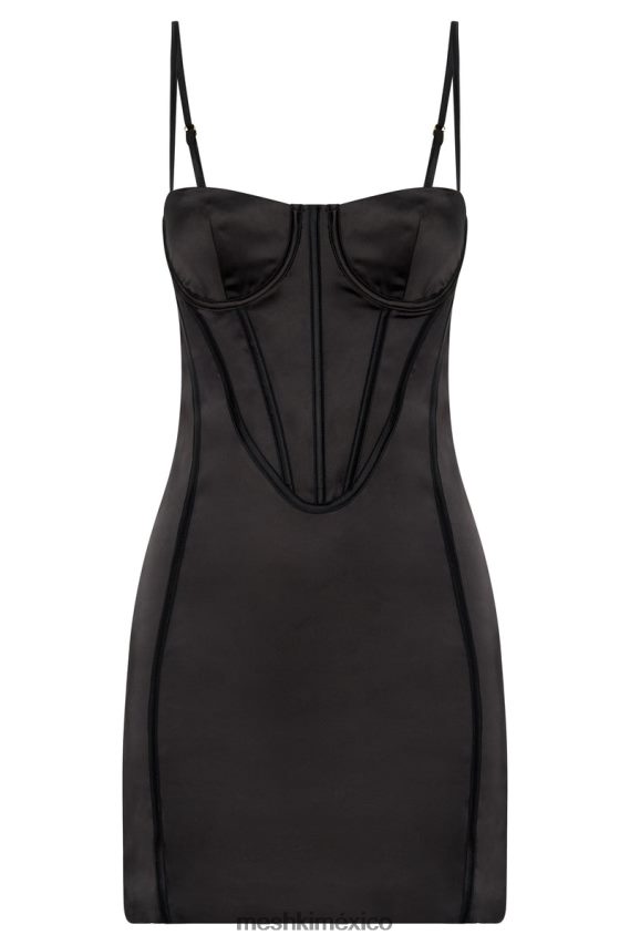 Meshki vestido corto con corsé bridget negro ropa H48F8H397