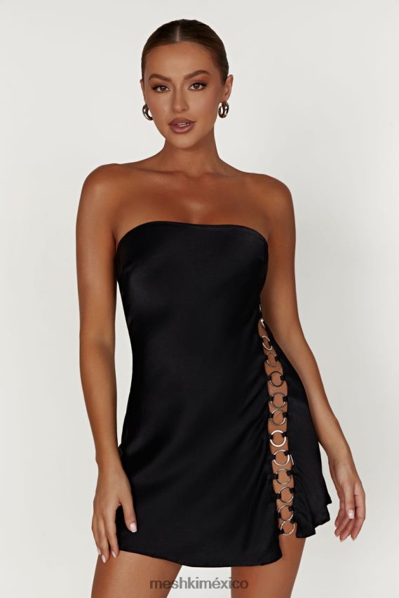 Meshki vestido corto maura con anilla negro ropa H48F8H745