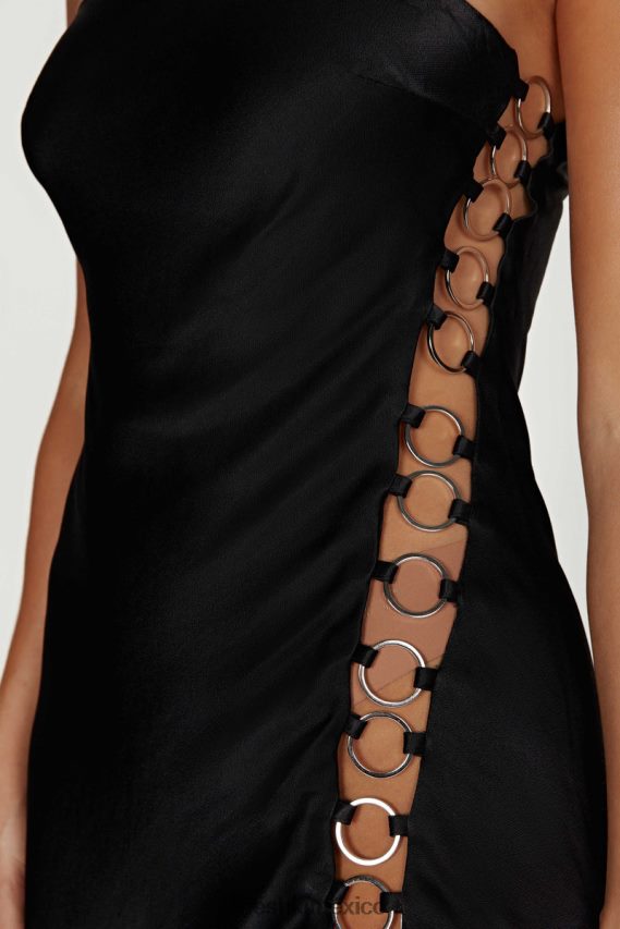 Meshki vestido corto maura con anilla negro ropa H48F8H745