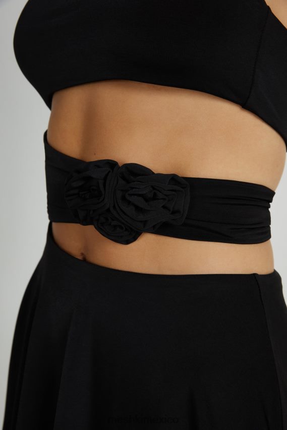 Meshki vestido corto montanna rosa sin tirantes negro ropa H48F8H164