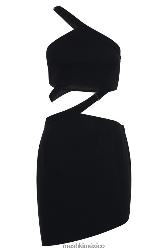 Meshki vestido corto oriane con gancho electrónico negro ropa H48F8H730