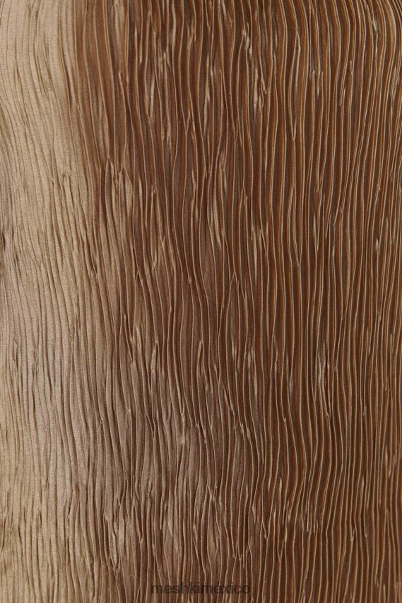 Meshki vestido corto plisado athena bronce ropa H48F8H239