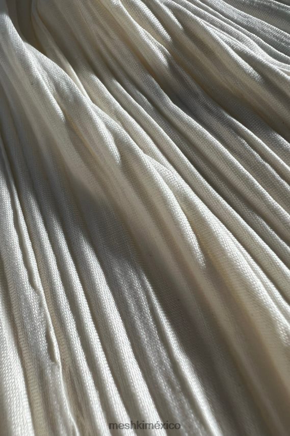 Meshki vestido corto plisado darya trigo ropa H48F8H665