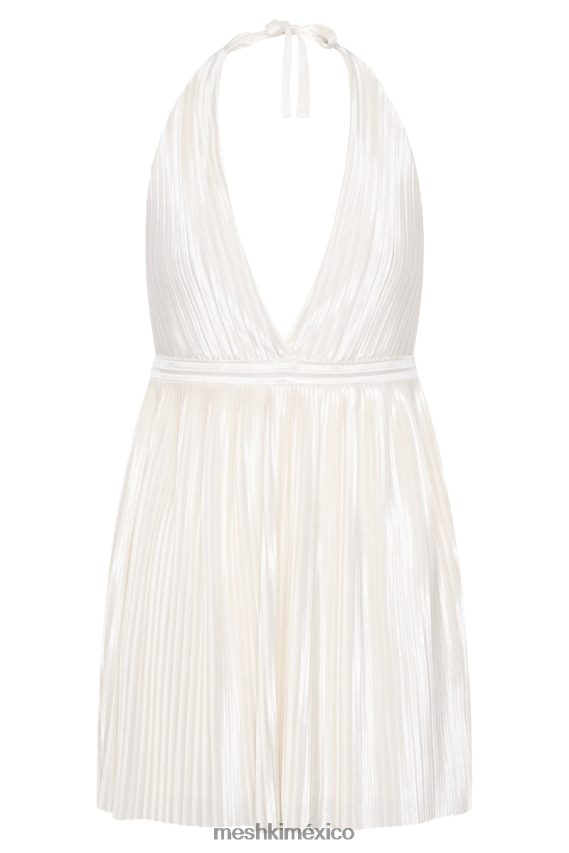 Meshki vestido corto plisado darya trigo ropa H48F8H665