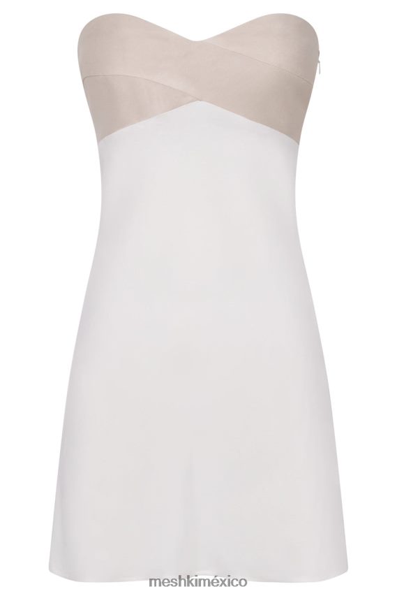 Meshki vestido corto verónica sin tirantes multihueso ropa H48F8H659