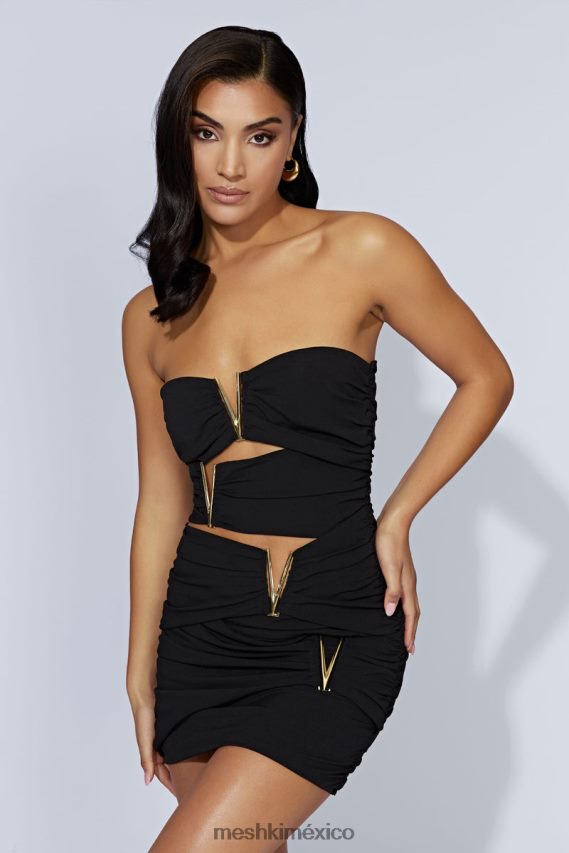 Meshki vestido corto victoria v-hardware negro ropa H48F8H636