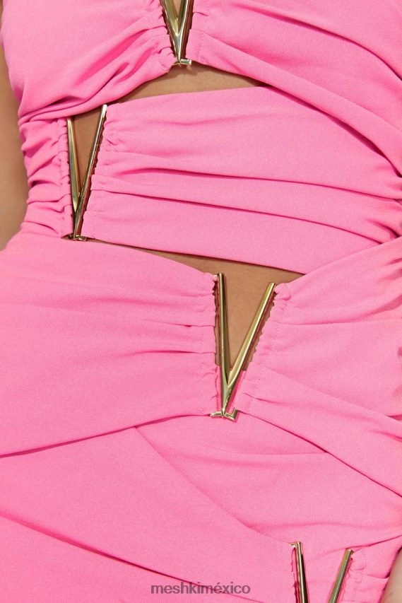Meshki vestido corto victoria v-hardware rosa chicle ropa H48F8H647