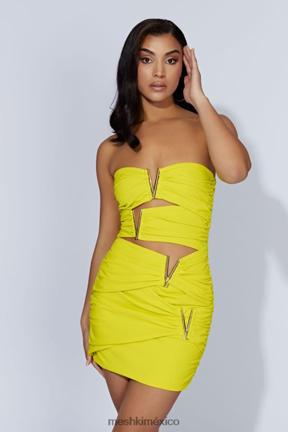 Meshki vestido corto victoria v-hardware verde fresco ropa H48F8H627