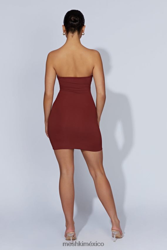 Meshki vestido mini sin tirantes stella chocolate con cerezas ropa H48F8H685