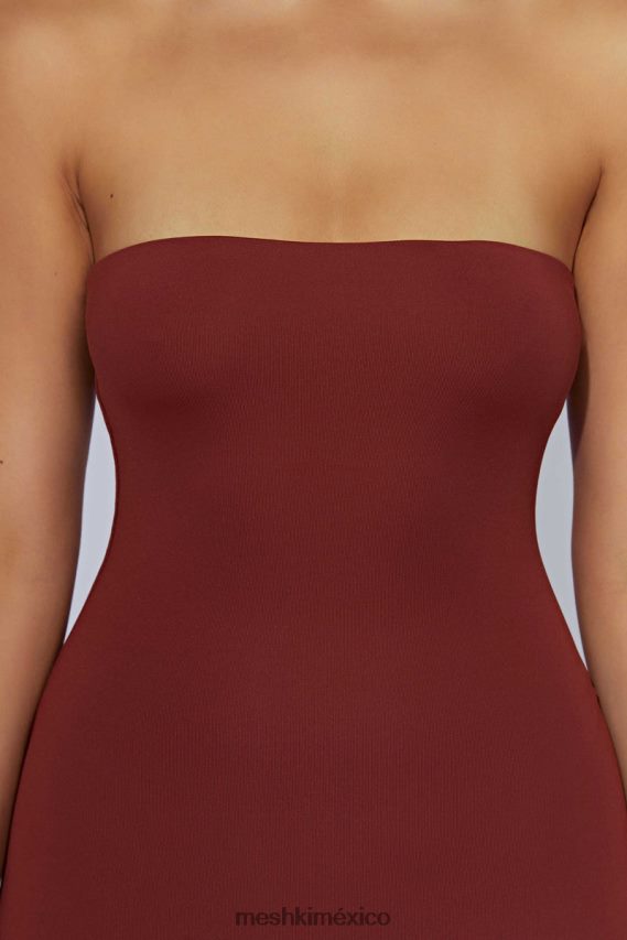 Meshki vestido mini sin tirantes stella chocolate con cerezas ropa H48F8H685