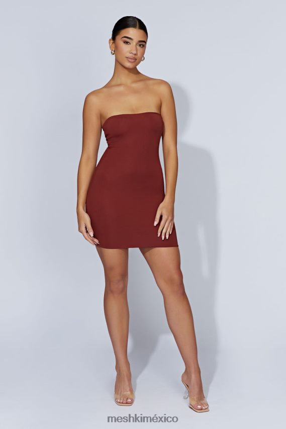 Meshki vestido mini sin tirantes stella chocolate con cerezas ropa H48F8H685