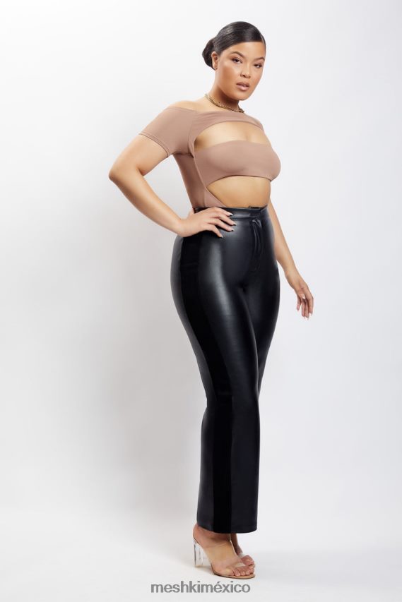 Meshki body con aberturas de breanna marrón claro ropa H48F8H1220